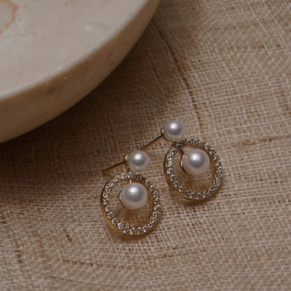 Boucles d'Oreilles Puces Rondes Argentées